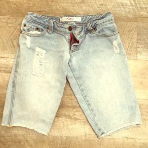 O’Neill size 0 long jean shorts